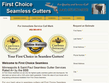 Tablet Screenshot of firstchoiceseamless.com